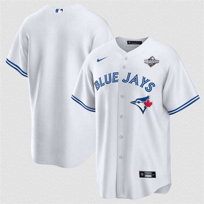 Men's Toronto Blue Jays Blank White 2025 World Series Home Cool Base Stitched Baseball Jersey Men's Toronto Blue Jays Blank White 2025 World Series Home Cool Base Stitched Baseball Jersey