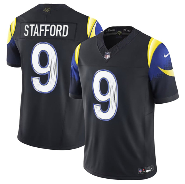 Youth Los Angeles Rams #9 Matthew Stafford Black 2025 F.U.S.E. “Rivalries” Vapor Limited Stitched Jersey