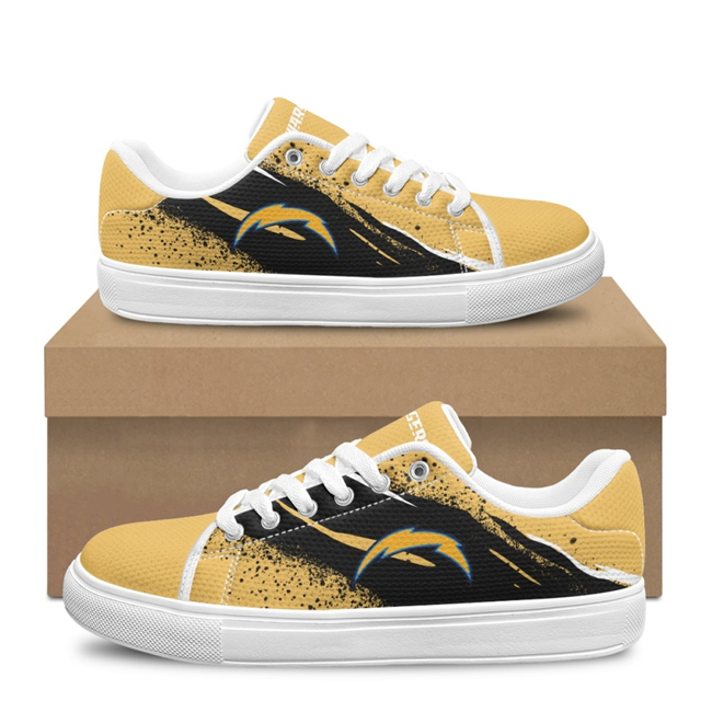 Women's Los Angeles Chargers Low Top Casual Sneakers Shoes 001 Women's Los Angeles Chargers Low Top Casual Sneakers Shoes 001