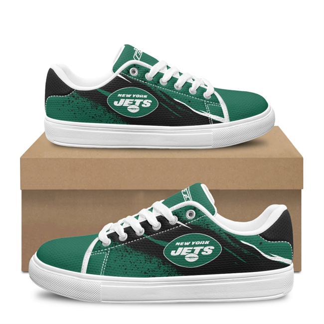 Women's New York Jets Low Top Casual Sneakers Shoes 001 Women's New York Jets Low Top Casual Sneakers Shoes 001