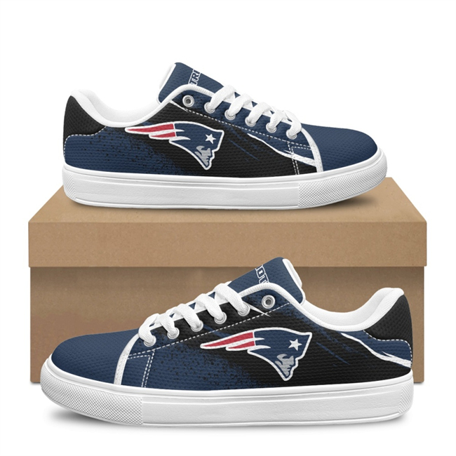 Women's New England Patriots Low Top Casual Sneakers Shoes 001 Women's New England Patriots Low Top Casual Sneakers Shoes 001