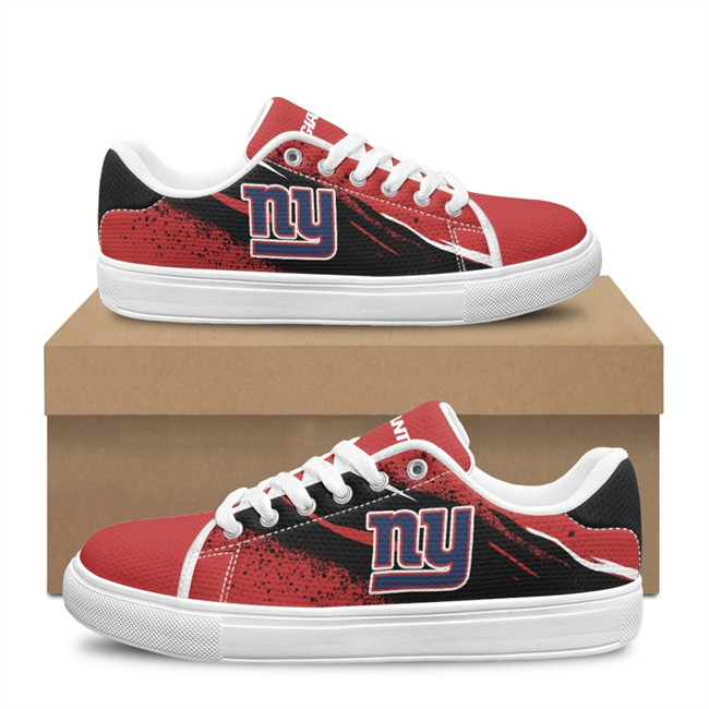 Women's New York Giants Low Top Casual Sneakers Shoes 001 Women's New York Giants Low Top Casual Sneakers Shoes 001