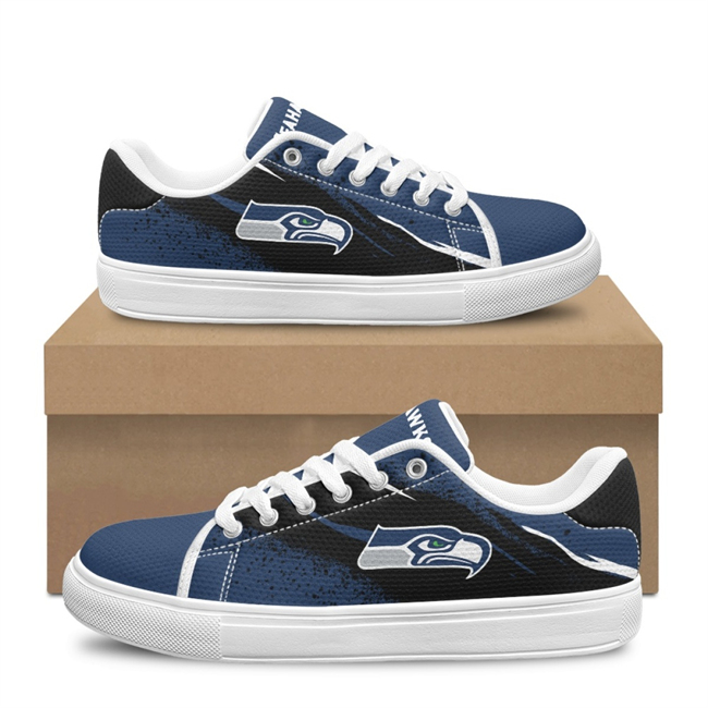 Women's Seattle Seahawks Low Top Casual Sneakers Shoes 001 Women's Seattle Seahawks Low Top Casual Sneakers Shoes 001