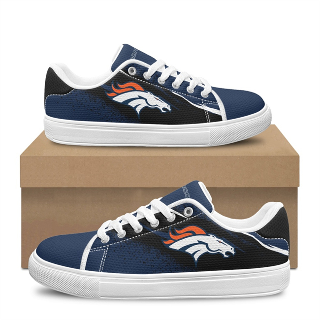 Women's Denver Broncos Low Top Casual Sneakers Shoes 001 Women's Denver Broncos Low Top Casual Sneakers Shoes 001