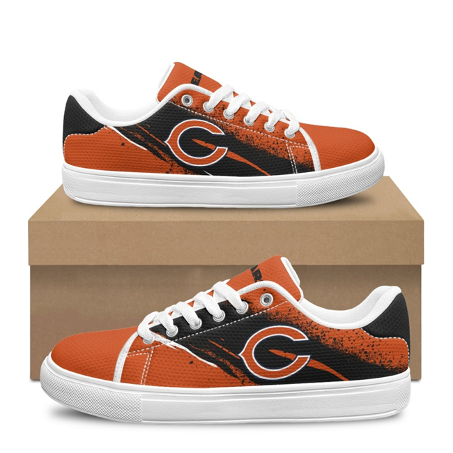 Men's Chicago Bears Low Top Casual Sneakers Shoes 001 Men's Chicago Bears Low Top Casual Sneakers Shoes 001