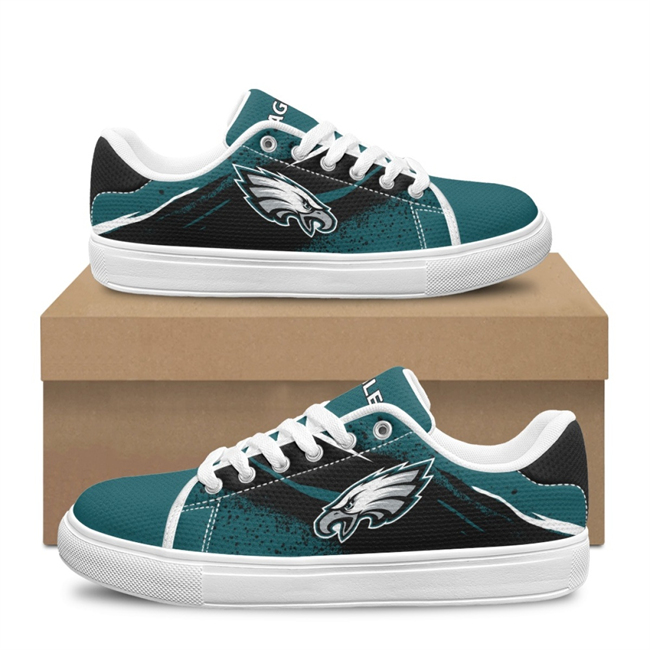 Men's Philadelphia Eagles Low Top Casual Sneakers Shoes 001 Men's Philadelphia Eagles Low Top Casual Sneakers Shoes 001