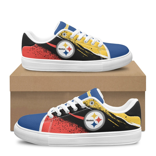Men's Pittsburgh Steelers Low Top Casual Sneakers Shoes 001 Men's Pittsburgh Steelers Low Top Casual Sneakers Shoes 001