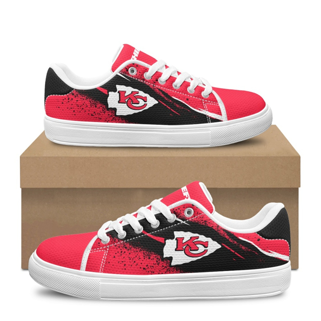 Men's Kansas City Chiefs Low Top Casual Sneakers Shoes 001 Men's Kansas City Chiefs Low Top Casual Sneakers Shoes 001