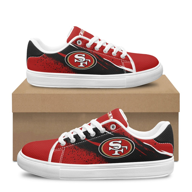 Men's San Francisco 49ers Low Top Casual Sneakers Shoes 001 Men's San Francisco 49ers Low Top Casual Sneakers Shoes 001