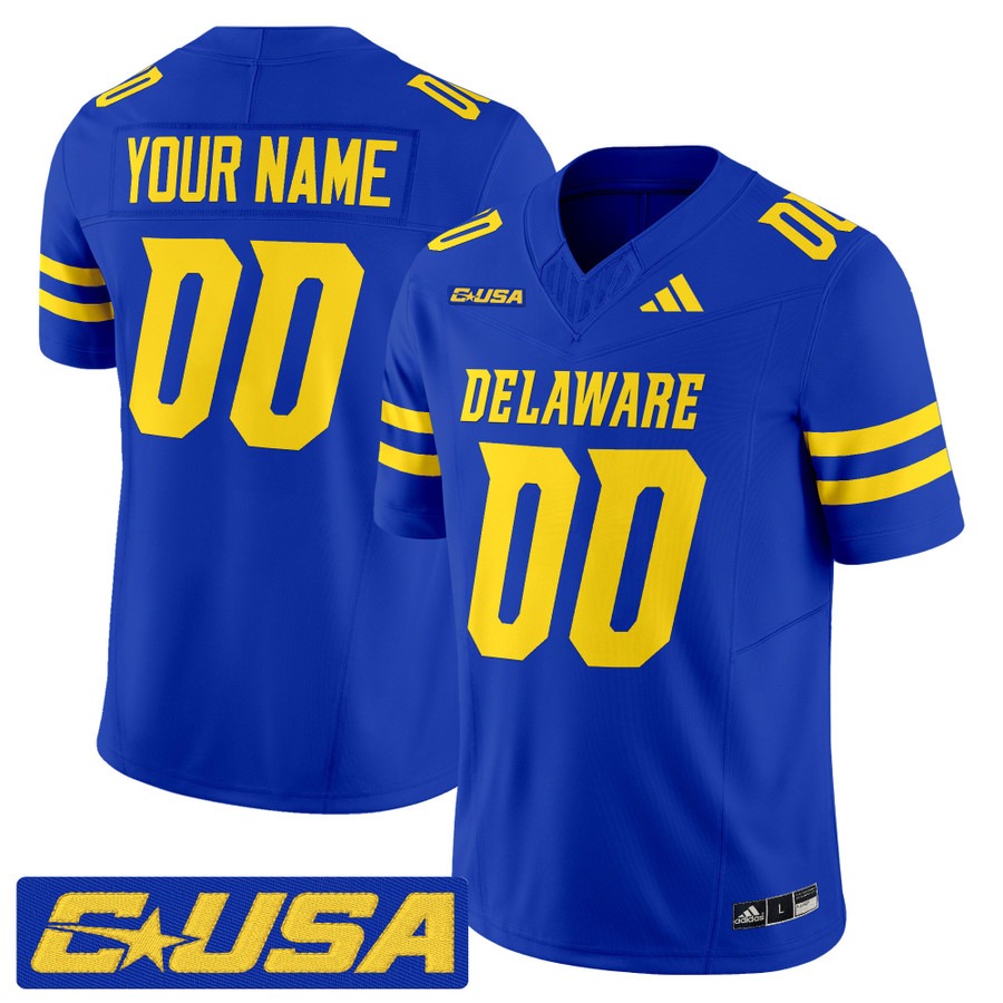 Men's Delaware Blue Hens Football Custom Royal 2025 Vapor F.U.S.E. Limited Stitched Jersey
