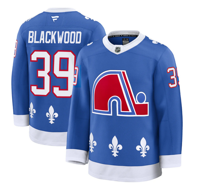 Men's Colorado Avalanche #39 Mackenzie Blackwood Blue 2025 Alternate Stitched Jersey