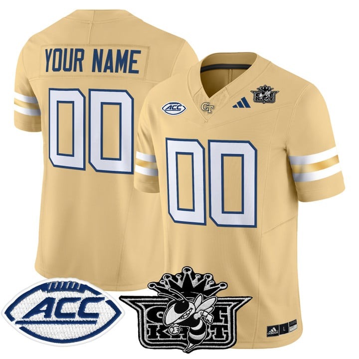 Men's Georgia Tech Yellow Jackets Football Custom Home Gold Outkast Patch 2025 Vapor F.U.S.E. Limited Stitched Jersey Men's Georgia Tech Yellow Jackets Football Custom Home Gold Outkast Patch 2025 Vapor F.U.S.E. Limited Stitched Jersey