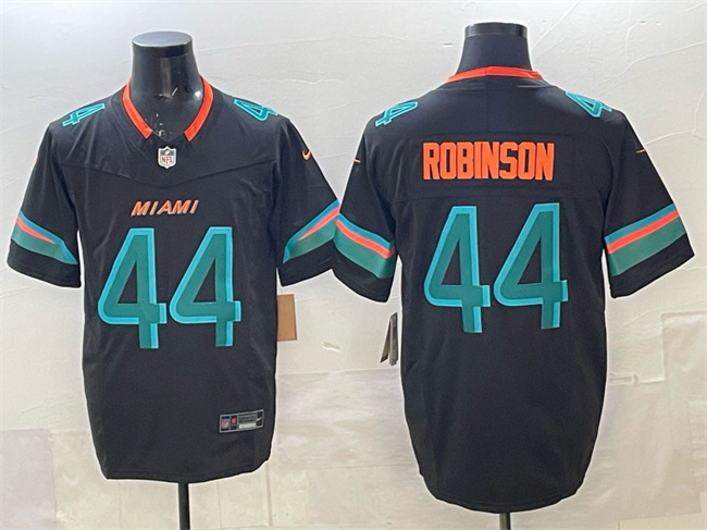 Men's Miami Dolphins #44 Chop Robinson Black 2025 F.U.S.E. “Rivalries” Vapor Limited Stitched Football Jersey