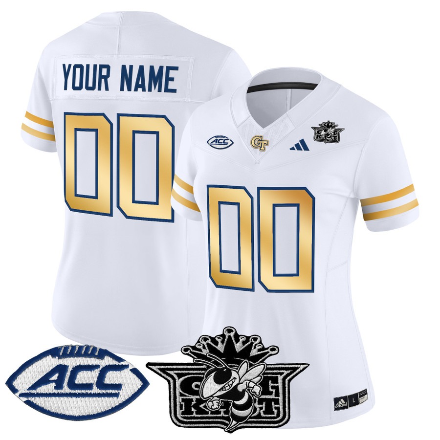 Women's Outkast x Georgia Tech Yellow Jackets Custom 2025 Vapor F.U.S.E. Limited stitched Jersey - White