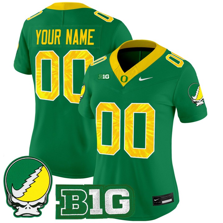 Women's Oregon Ducks Custom Green F.U.S.E. 2025 'Grateful Ducks' Vapor Limited Stitched Jersey Women's Oregon Ducks Custom Green F.U.S.E. 2025 'Grateful Ducks' Vapor Limited Stitched Jersey