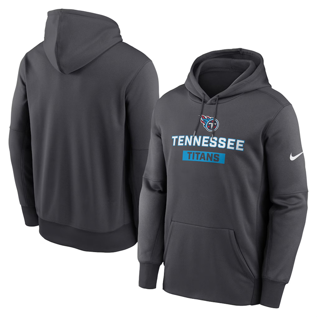Men's Tennessee Titans Anthracite Toss Sweep Performance Pullover Hoodie Men's Tennessee Titans Anthracite Toss Sweep Performance Pullover Hoodie