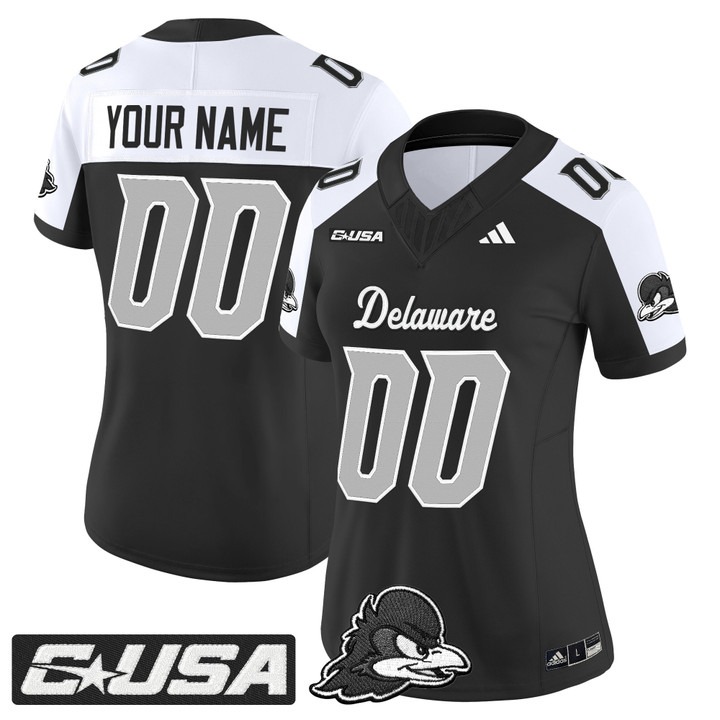Women's Delaware Blue Hens Custom 2025 Vapor F.U.S.E. Limited Stitched Jersey - Black Alternate Women's Delaware Blue Hens Custom 2025 Vapor F.U.S.E. Limited Stitched Jersey - Black Alternate