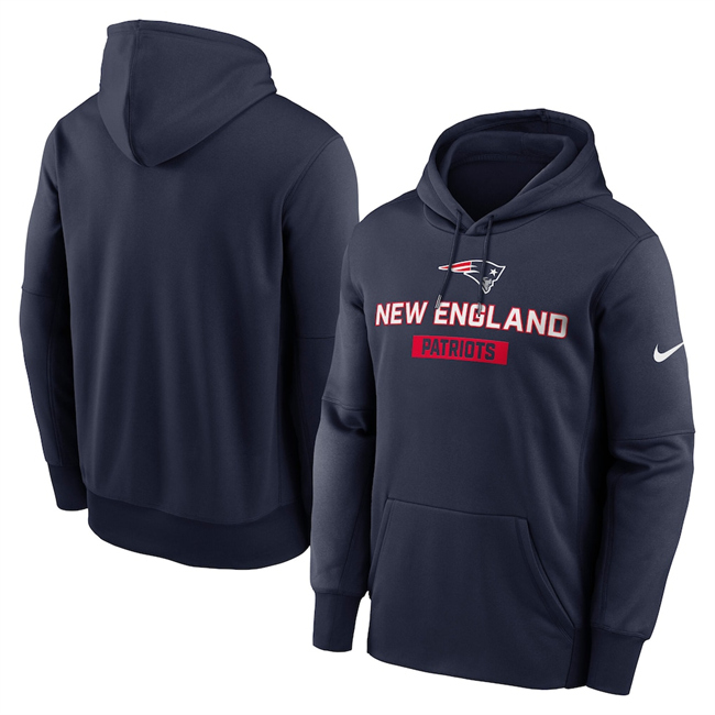 Men's New England Patriots Navy Toss Sweep Performance Pullover Hoodie Men's New England Patriots Navy Toss Sweep Performance Pullover Hoodie