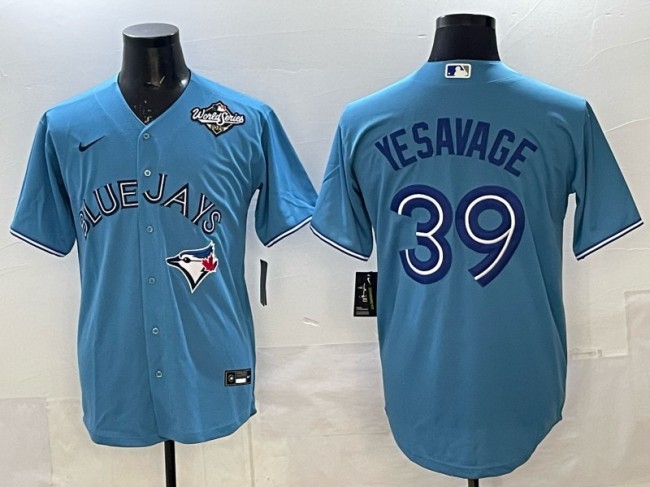 Men's Toronto Blue Jays #39 Trey Yesavage Powder Blue 2025 World Series Limited Stitched Baseball Jersey