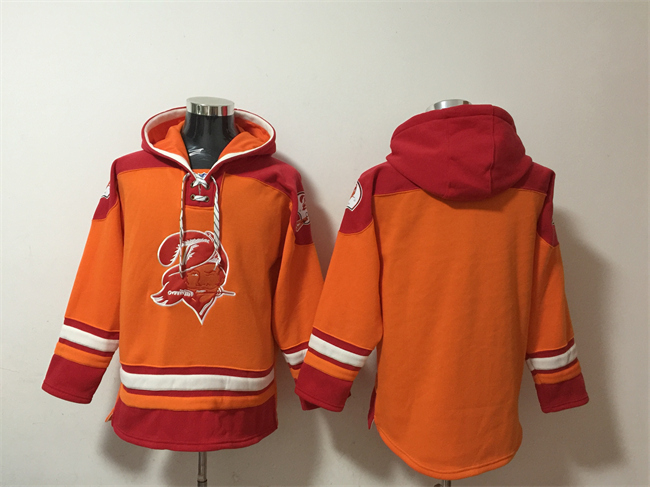 Men's Tampa Bay Buccaneers Blank Orange Red Ageless Must-Have Lace-Up Pullover Hoodie Men's Tampa Bay Buccaneers Blank Orange Red Ageless Must-Have Lace-Up Pullover Hoodie