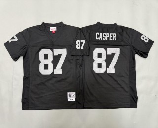 Youth Las Vegas Raiders #87 Dave Casper Black Throwback 1974 Stitched Jersey