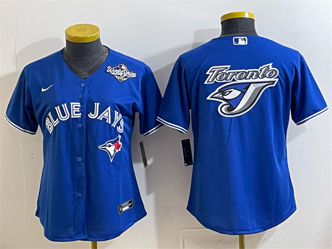 Women's Toronto Blue Jays Team Big Logo Royal 2025 World Series Cool Base Stitched Baseball Jersey(Run Small) Women's Toronto Blue Jays Team Big Logo Royal 2025 World Series Cool Base Stitched Baseball Jersey(Run Small)