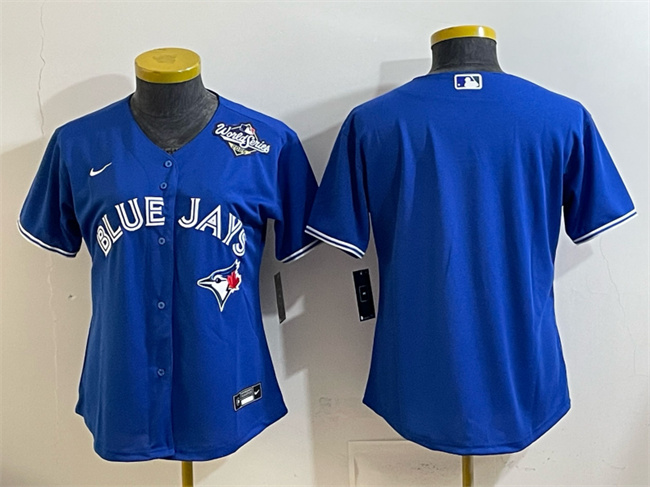 Women's Toronto Blue Jays Blank Royal 2025 World Series Cool Base Stitched Baseball Jersey(Run Small) Women's Toronto Blue Jays Blank Royal 2025 World Series Cool Base Stitched Baseball Jersey(Run Small)