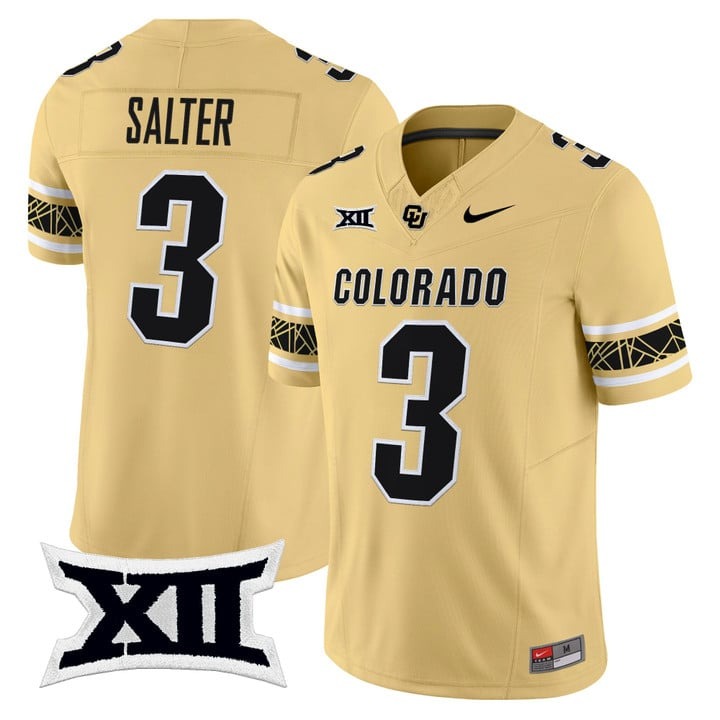 Men's Colorado Buffaloes #3 Kaidon Salter Gold 2025 Nike F.U.S.E. Vapor Limited V2 Stitched Football Jersey Men's Colorado Buffaloes #3 Kaidon Salter Gold 2025 Nike F.U.S.E. Vapor Limited V2 Stitched Football Jersey