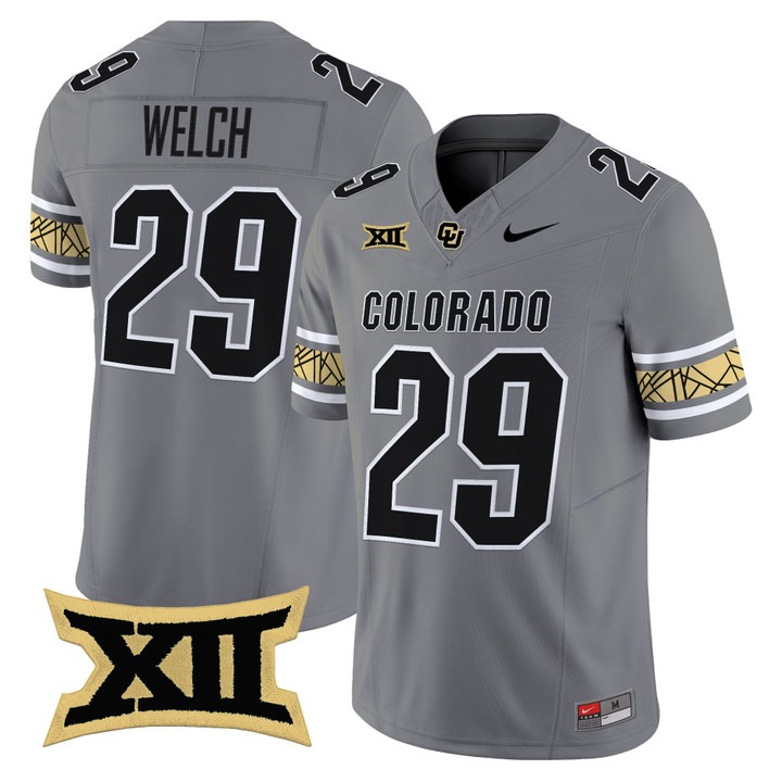 Men's Colorado Buffaloes #29 Micah Welch Gray 2025 Nike F.U.S.E. Vapor Limited V2 Stitched Football Jersey Men's Colorado Buffaloes #29 Micah Welch Gray 2025 Nike F.U.S.E. Vapor Limited V2 Stitched Football Jersey