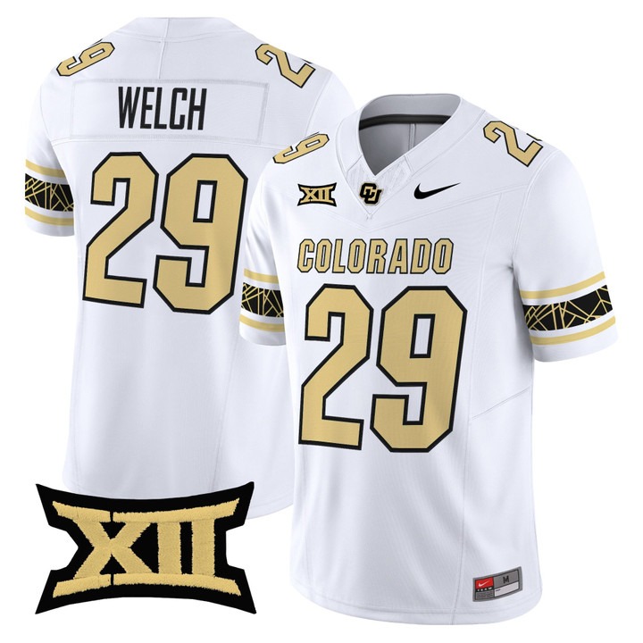 Men's Colorado Buffaloes #29 Micah Welch White 2025 Nike F.U.S.E. Vapor Limited V2 Stitched Football Jersey Men's Colorado Buffaloes #29 Micah Welch White 2025 Nike F.U.S.E. Vapor Limited V2 Stitched Football Jersey