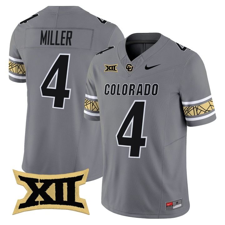 Men's Colorado Buffaloes #4 Omarion Miller Gray 2025 Nike F.U.S.E. Vapor Limited V2 Stitched Football Jersey Men's Colorado Buffaloes #4 Omarion Miller Gray 2025 Nike F.U.S.E. Vapor Limited V2 Stitched Football Jersey