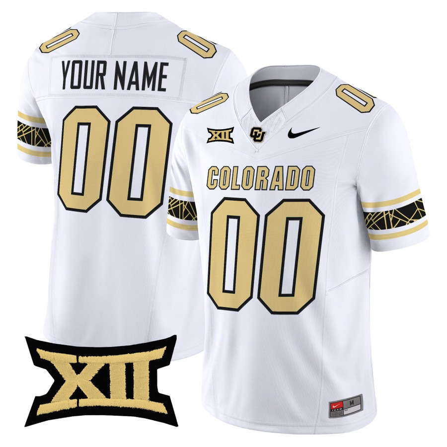Men's Colorado Buffaloes Custom White 2025 Nike F.U.S.E. Vapor Limited V2 Stitched Football Jersey Men's Colorado Buffaloes Custom White 2025 Nike F.U.S.E. Vapor Limited V2 Stitched Football Jersey