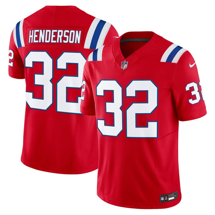 Men's New England Patriots #32 TreVeyon Henderson Red F.U.S.E. 2025 Vapor Limited Stitched Jersey