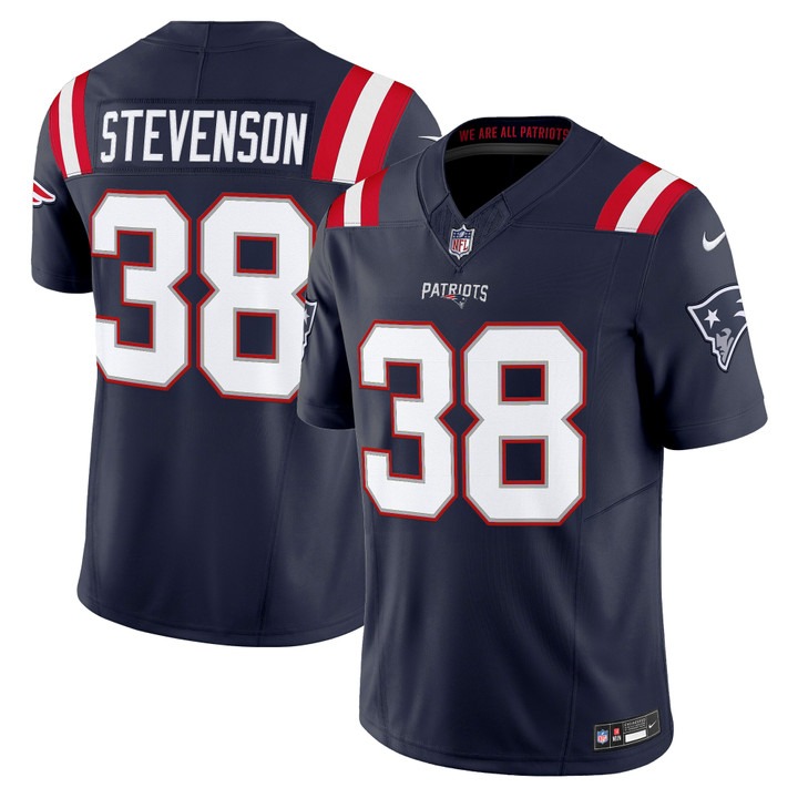 Men's New England Patriots #38 Rhamondre Stevenson Navy F.U.S.E. 2025 Vapor Limited Stitched Jersey