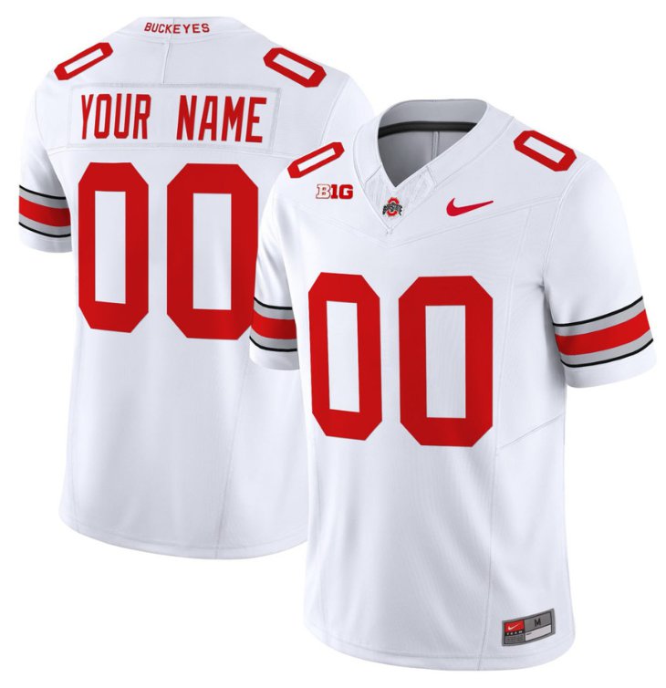 Men's Active Player Custom Ohio State Buckeyes Jersey Name Number Football Stitched White