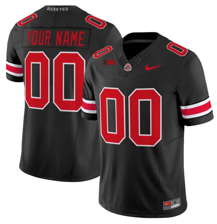 Men's Active Player Custom Ohio State Buckeyes Jersey Name Number Football Stitched Black