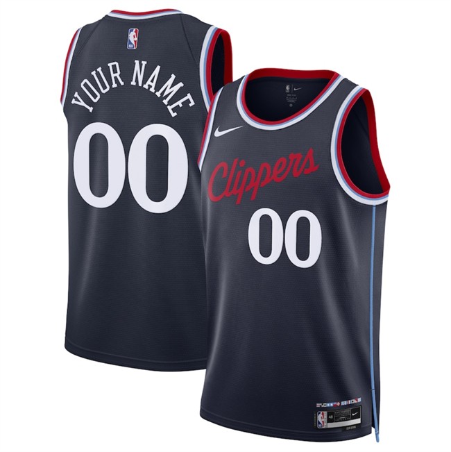 Men's Los Angeles Clippers Active Player Custom Navy 2024-25 Icon Edition Stitched Jersey