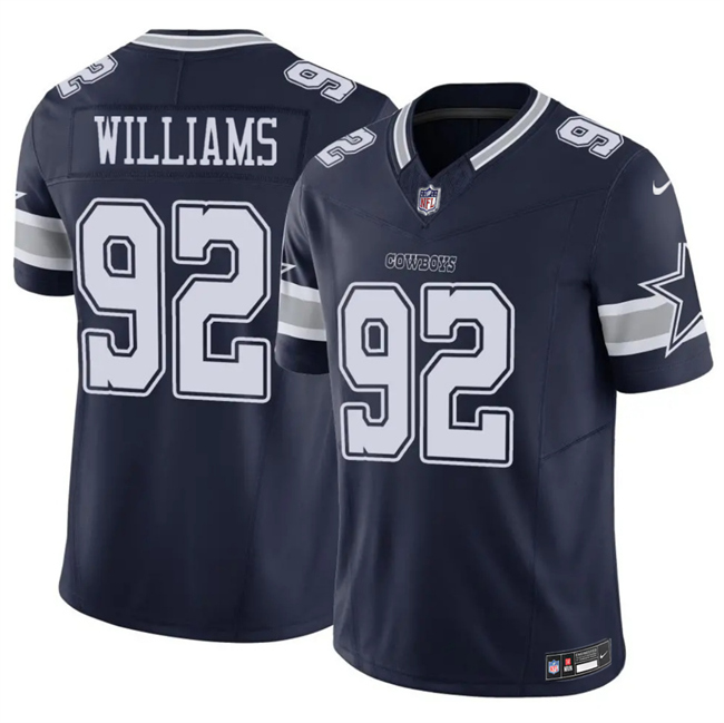 Men's Dallas Cowboys #92 Quinnen Williams Navy 2025 F.U.S.E Vapor Untouchable Limited Stitched Football Jersey