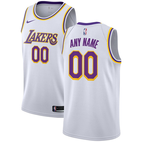 Women's Los Angeles Lakers Active Player Custom White Swingman Stitched Basketball Jersey(Run Small)