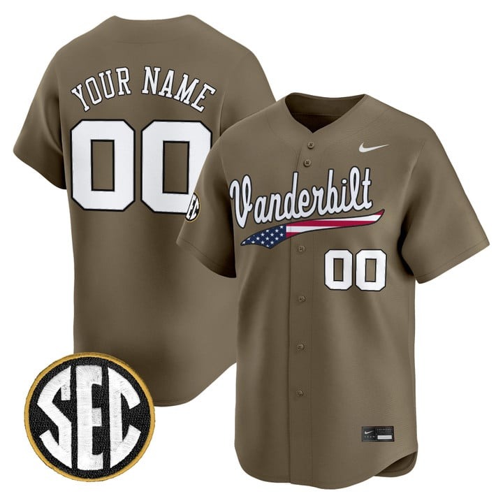 Vanderbilt Commodores Custom Salute to Service 2025 Vapor Limited Stitched Baseball Jersey