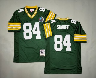 Men's Green Bay Packers #84 Sterling Sharpe Green 1994 Throwback With Patch Stitched Jersey