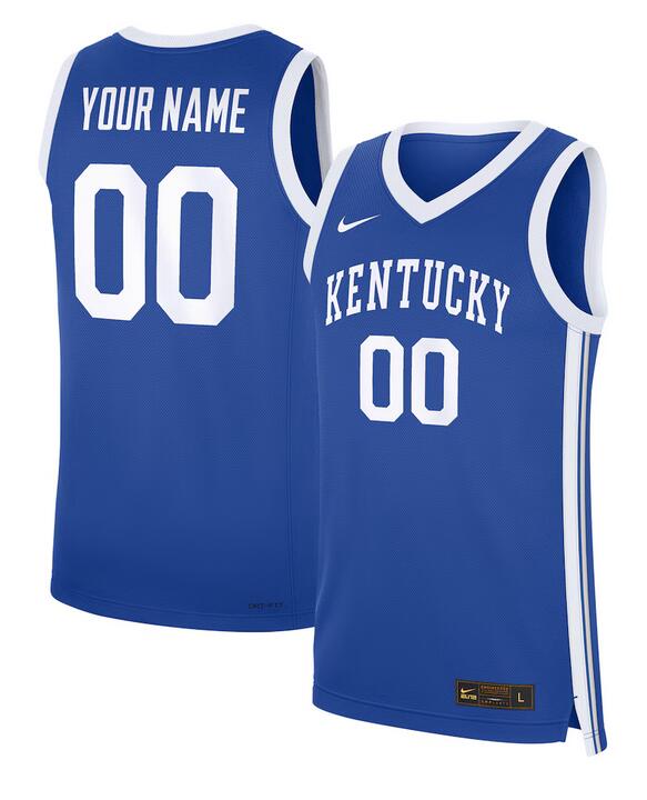 Youth Kentucky Wildcats Custom Blue Stitched NCAA Basketball Jersey