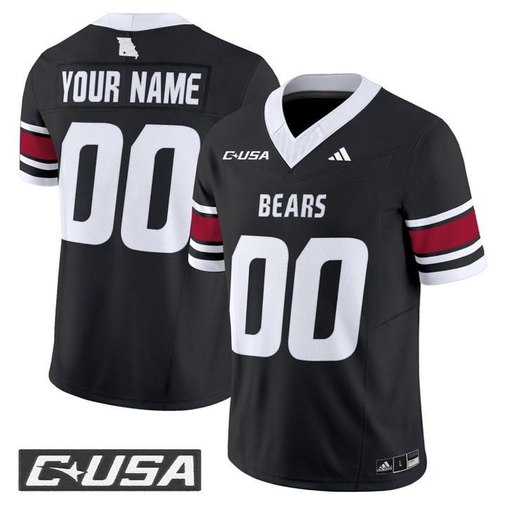 Men's Missouri State Bears Football Custom Black 2025 Vapor Limited Stitched Jersey
