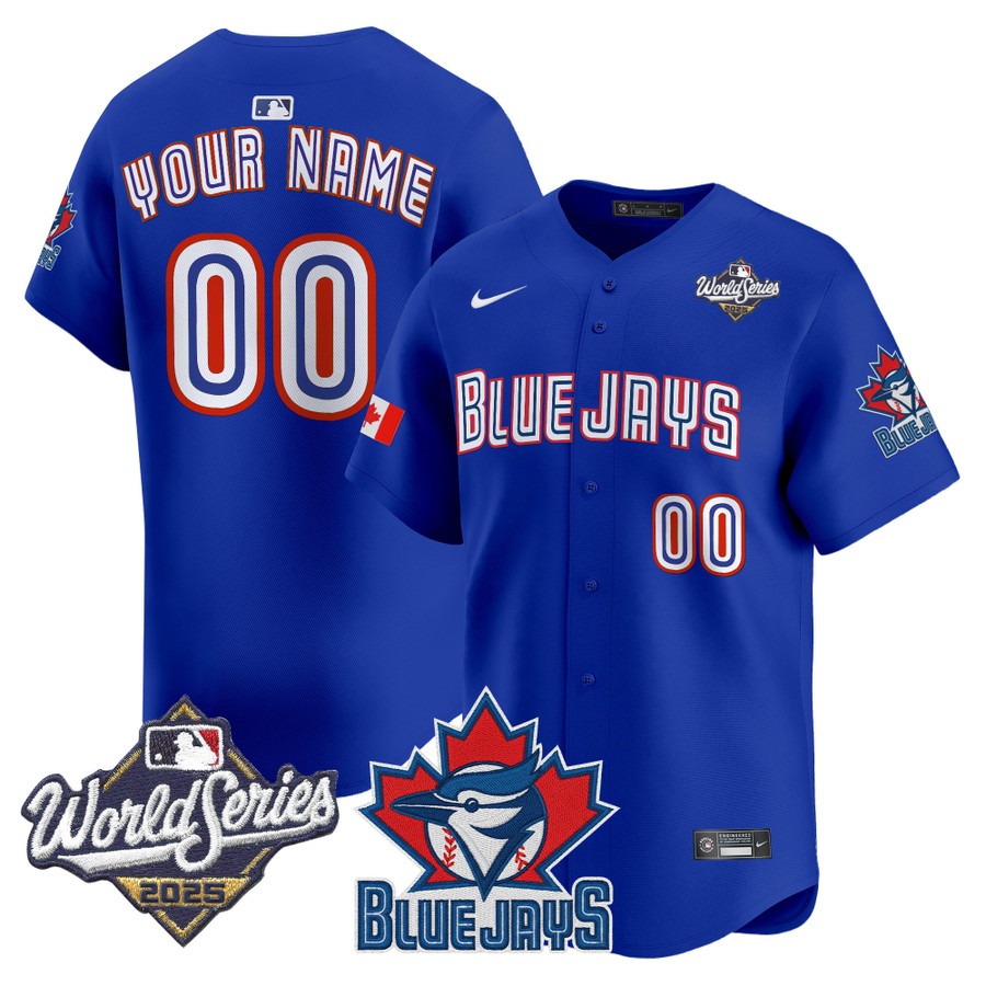 Men's Toronto Blue Jays Custom 2025 World Series Vapor Premier Limited V3 Stitched Jersey - Royal