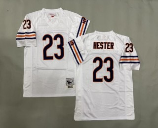 Men's Chicago Bears #23 Devin Hester White Throwback Stitched Jersey