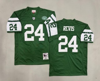 Men's New York Jets #24 Darrelle Revis Green 2009 Throwback Stitched Jersey