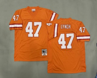 Men's Tampa Bay Buccaneers #47 John Lynch Orange 1995 Throwback Stitched Jersey