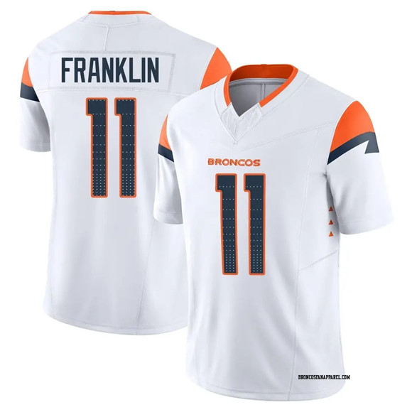 Men's Denver Broncos #11 Troy Franklin White 2025 F.U.S.E. Vapor Limited Football Stitched Jersey