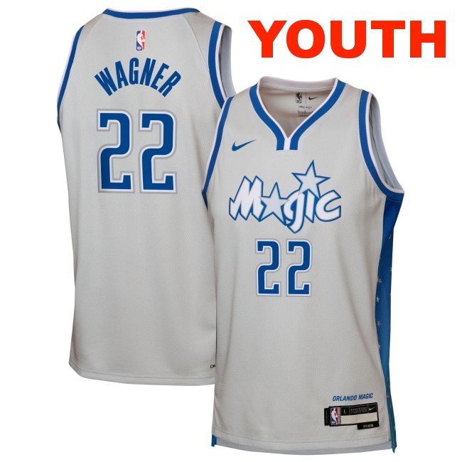 Youth Orlando Magic #22 Franz Wagner White 2025-26 City Edition Swingman Stitched Jersey