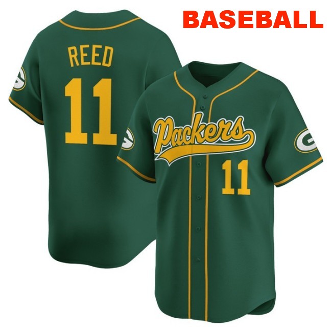 Men's Green Bay Packers #11 Baseball 2025 Nike Limited Stitched Jersey Green